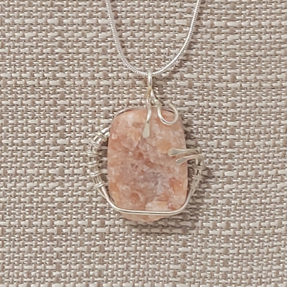 Natural Mexican Fire Opal Rough 925 Solid Genuine Sterling Silver necklace 20" - Picture 8 of 9